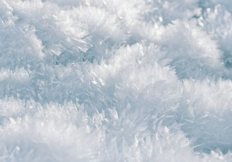 close up of some ice